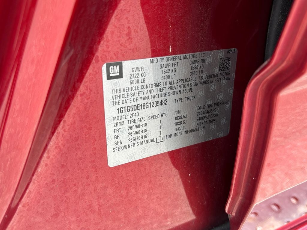 2016 GMC Canyon SLT