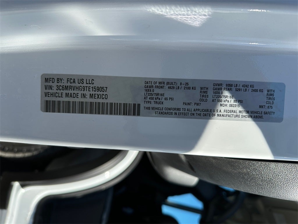 2026 RAM ProMaster 3500 High Roof