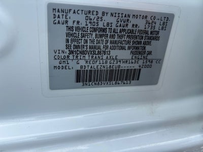 2025 Nissan Versa 1.6 S