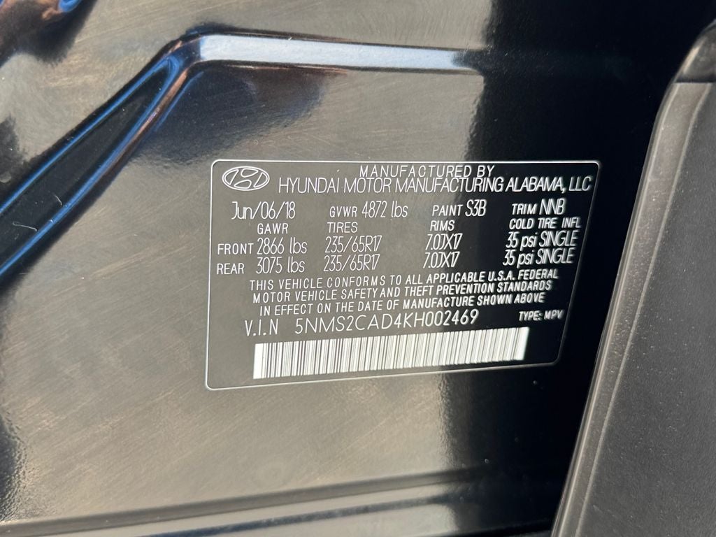 2019 Hyundai Santa Fe SE