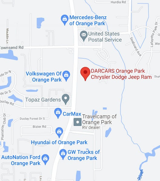 Map of DARCARS Orange Park Chrysler Dodge Jeep RAM in Jacksonville FL