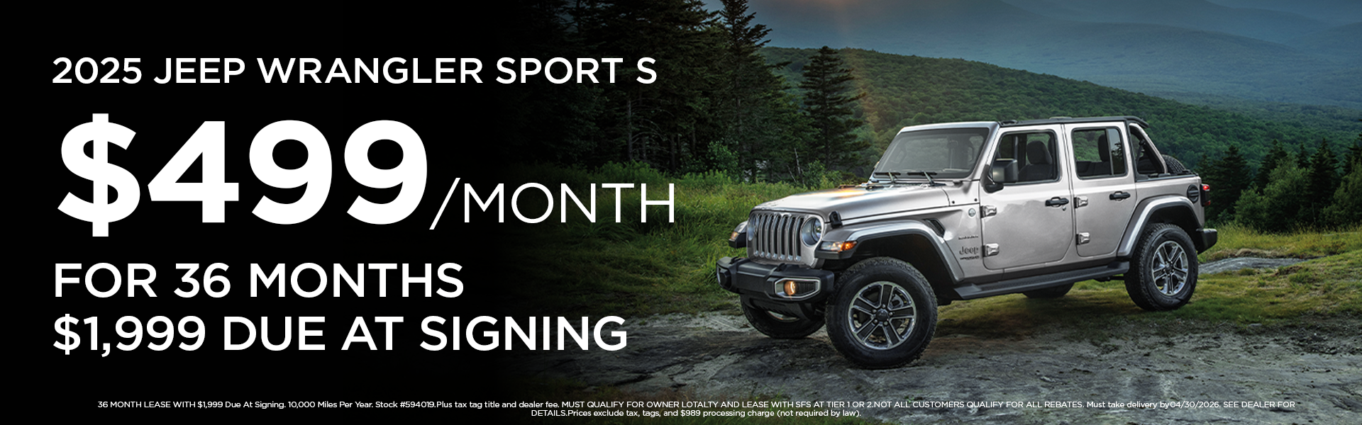 New 2025 Wrangler Sport S