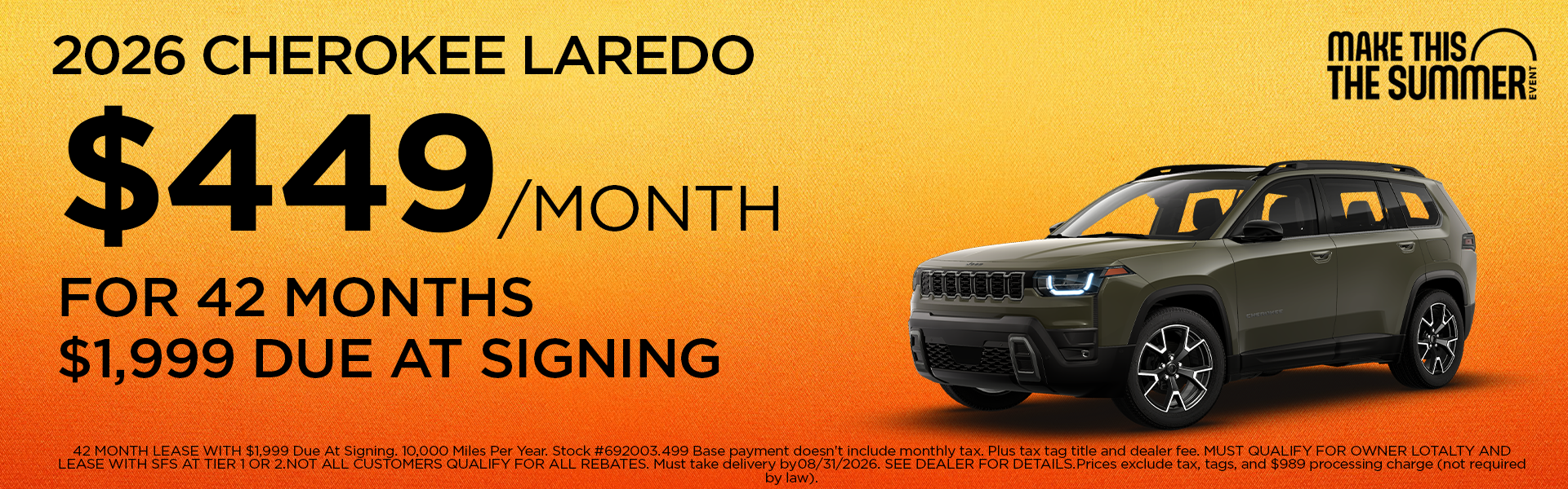 New 2026 Cherokee Laredo