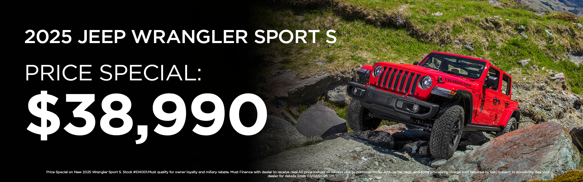 New 2025 Wrangler Sport S