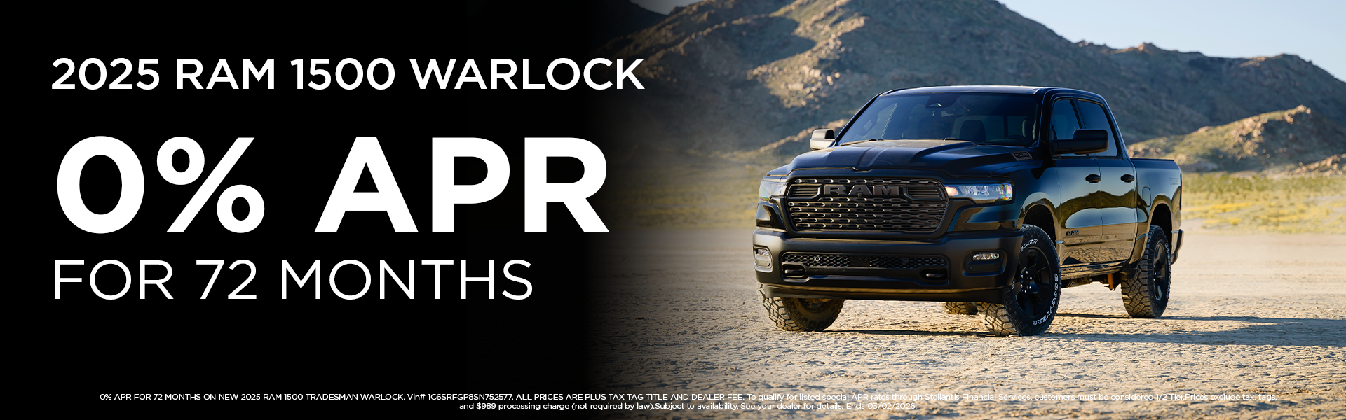 New 2025 RAM 1500 Warlock