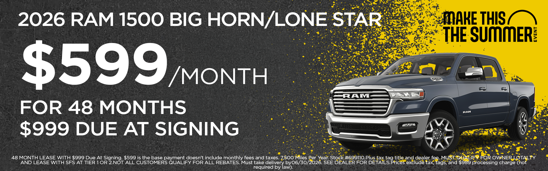 New 2026 RAM 1500 big Horn/Lone Star