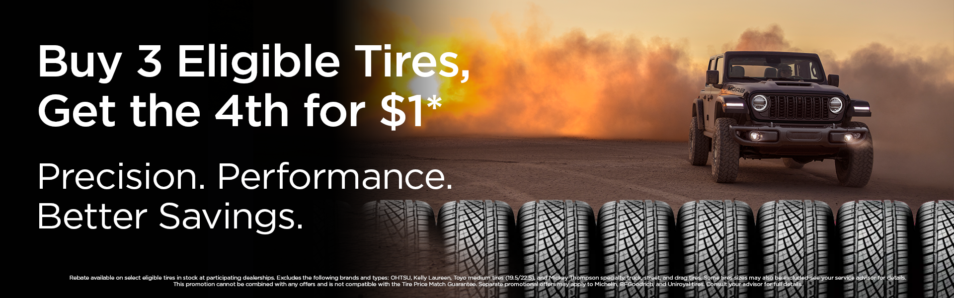 Buy 3 Tires, Get the 4th for $1