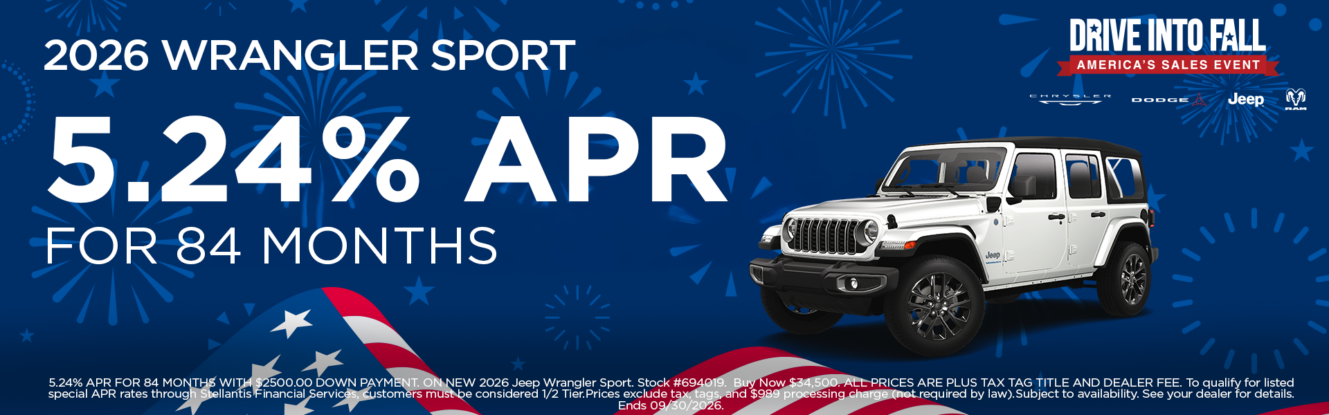 New 2026 Wrangler Sport
